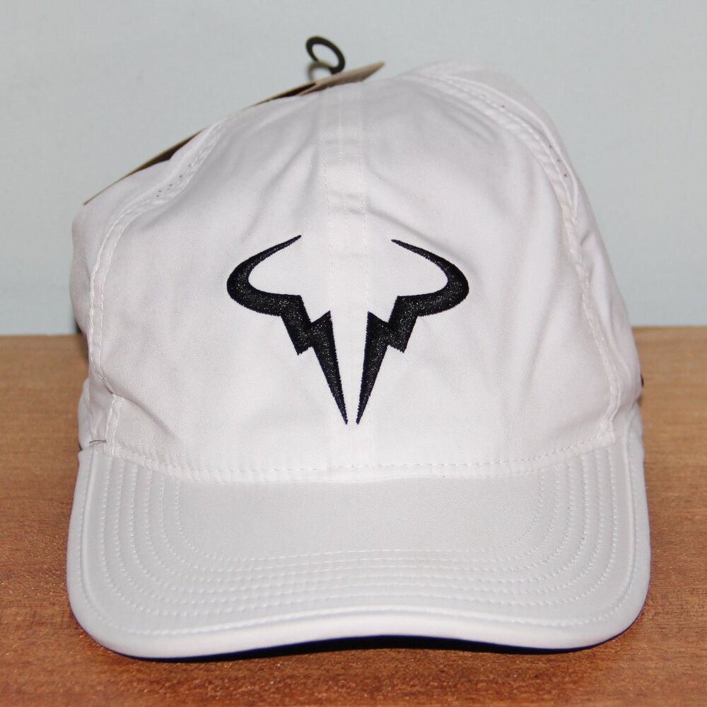 Nike Rafa Nadal Dri-Fit Club Unstructured Tennis Cap Hat White Sz L/XL